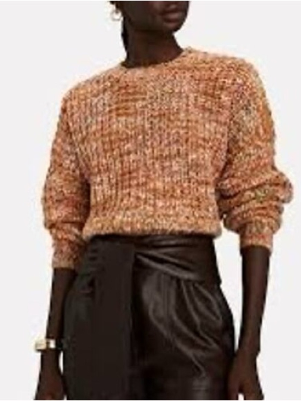 FRAME Marled Knit Sweater Size M Cozy Chunky Pullover